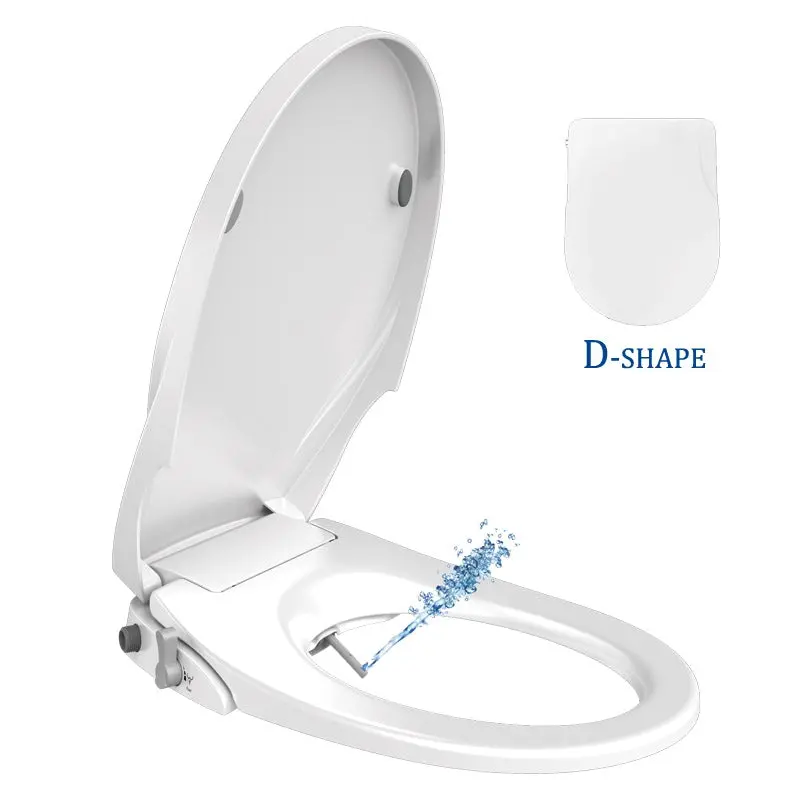 Showy Non-Electric D-Shaped Bidet Toilet Seat – Hygienic Manual Spray | Model SHOWY-2490