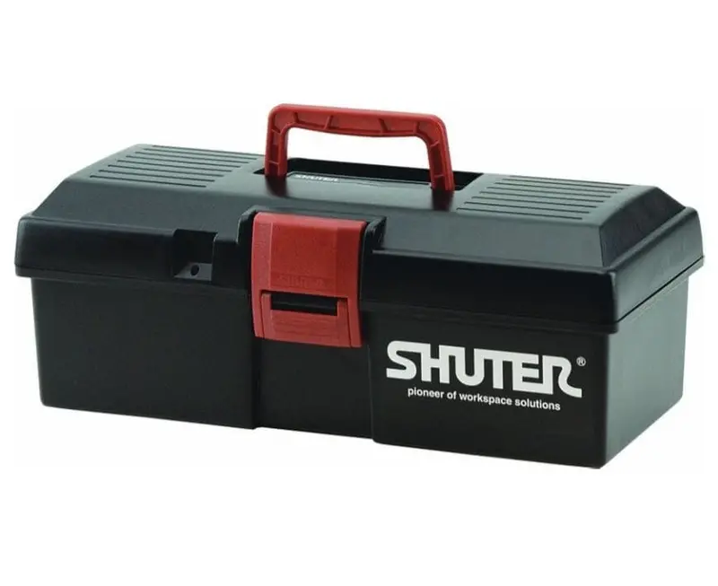 Shuter TB901 Heavy-Duty PVC Tool Box – 4L Capacity, Integrated Tray & Reinforced Plastic Locks