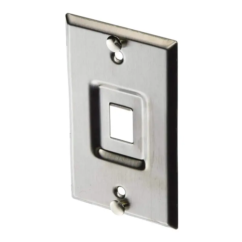 Signamax SSKF-1P Single-Gang Flush-Mount Keystone Wallplate – Stainless Steel Phone Jack Plate