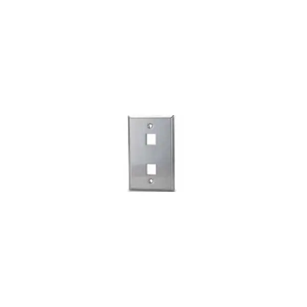 Signamax SSKF-2 Dual-Port Wall Plate – Keystone-Compatible, Metal Housing