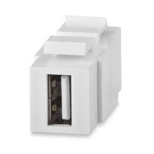 Signamax USB 3.0 A-Female to A-Female Keystone Coupler – White Mounting Adapter