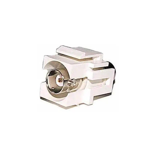 Signamax White Loaded BNC Keystone Insert for Audio/Video Applications