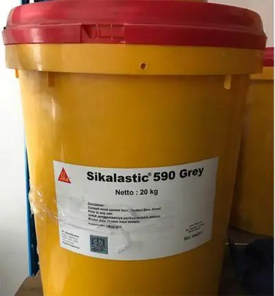 SikaLastic-590 Grey Waterproofing Membrane – 20 kg Pail, Flexible Elastomeric Coating | Model SIKA-590GY