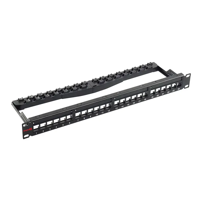Simply45 S45-2024U 24-Port 1RU 10GBaseT Unloaded UTP Keystone Patch Panel