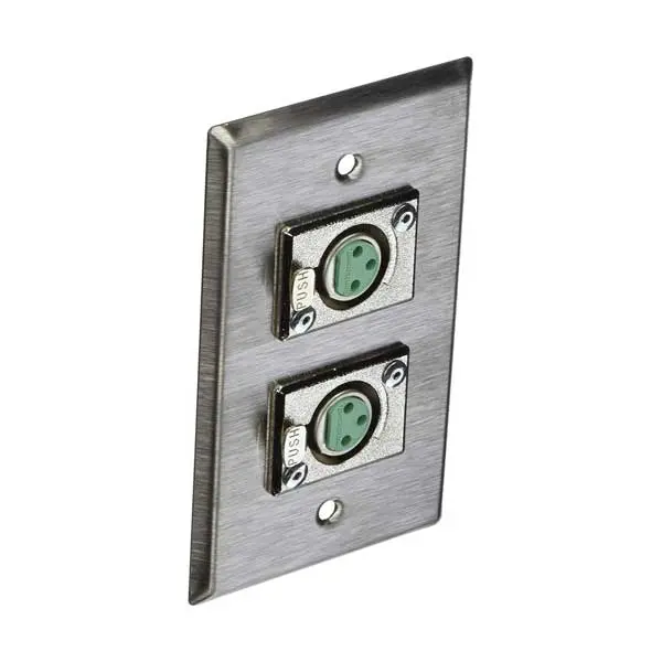Single-Gang XLR Wall Plate with Two Female Connectors