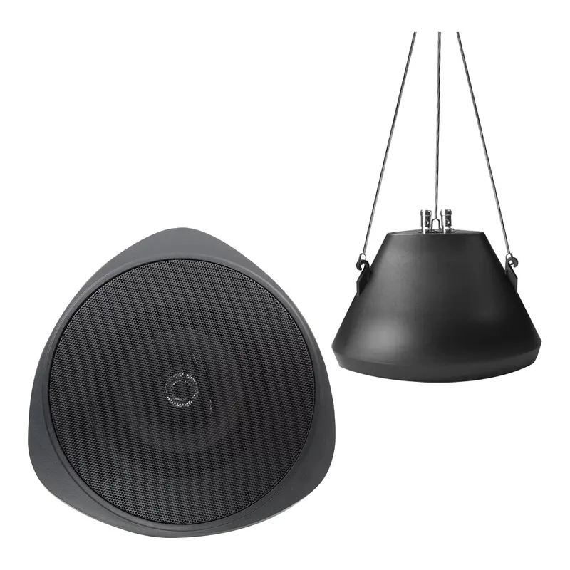 Speco SP30PTB 30W Pendant Speaker – 5″ Woofer, Includes Hanging Chain, Black Finish