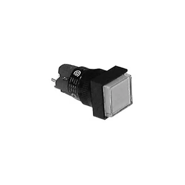 Square-Bezel Lighted Momentary Push Button – SPST Off-(On) Action