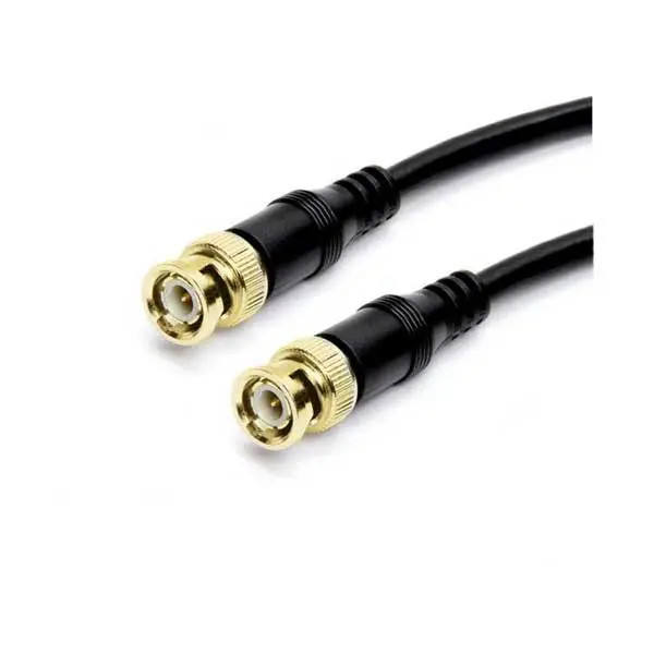 SR Components 25ft RG59 BNC Cable — 75 Ohm Black Male-to-Male Coaxial