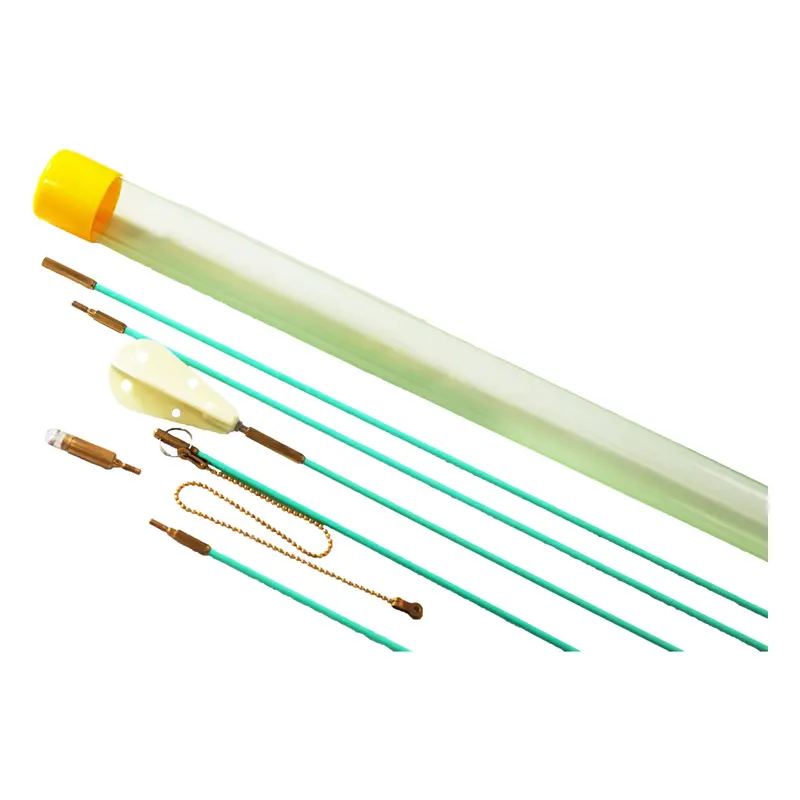 SR Components Green Fiberglass Fish Rod Kit – 30ft with Assorted Connectors