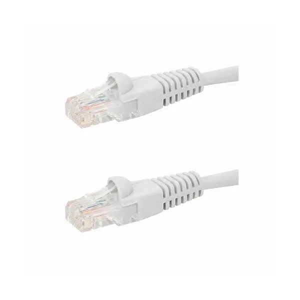 SR Components White CAT6 Booted Patch Cable – 7-Foot Length, 10-Pack