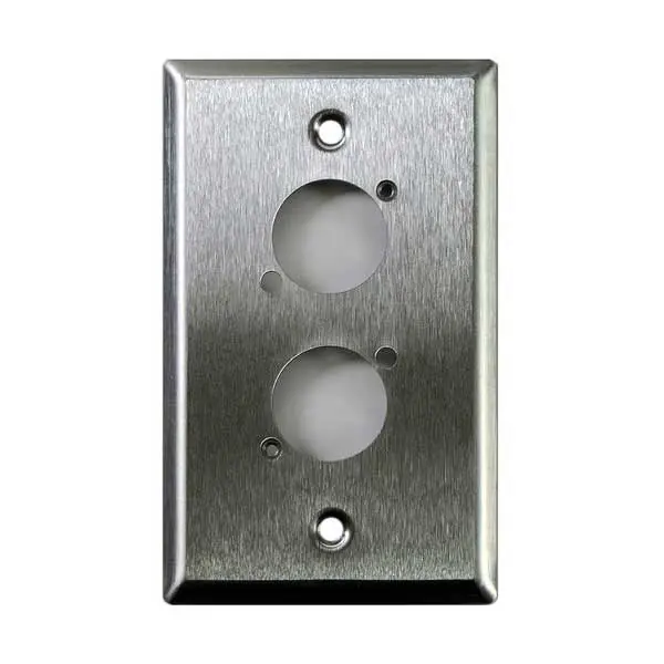 Stainless Steel Single-Gang Wall Plate – Dual-Hole Design