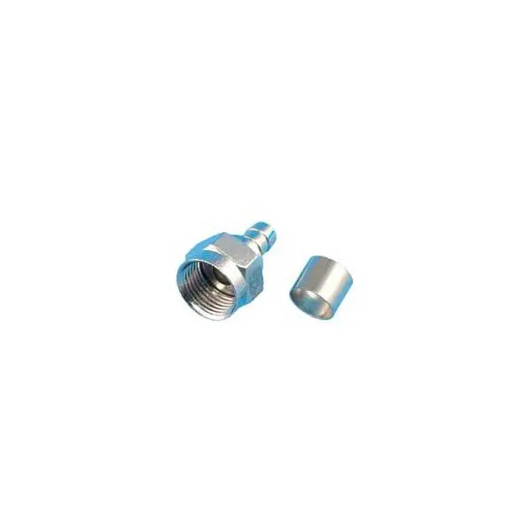 Standard F-Male Crimp Connector with Removable Ring for RG-59