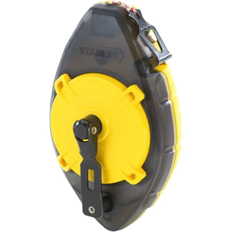 Stanley 100-Foot Power-Wind Chalk Line – Auto-Retracting Reel with Dual-Spring Mechanism