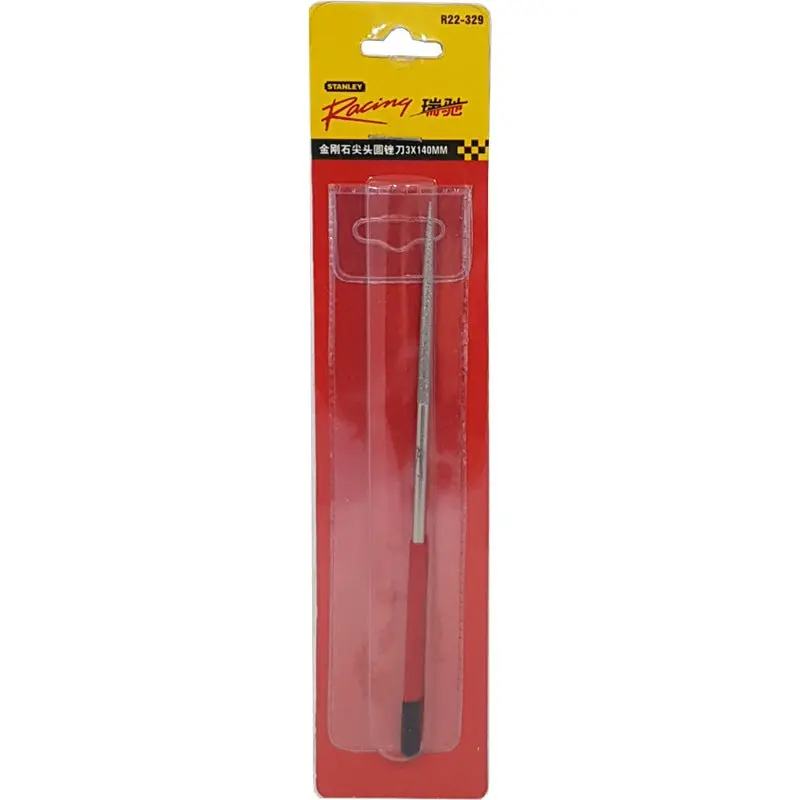 Stanley Round Diamond Needle File – 3.2mm Diameter × 140mm Length – 22-329-23