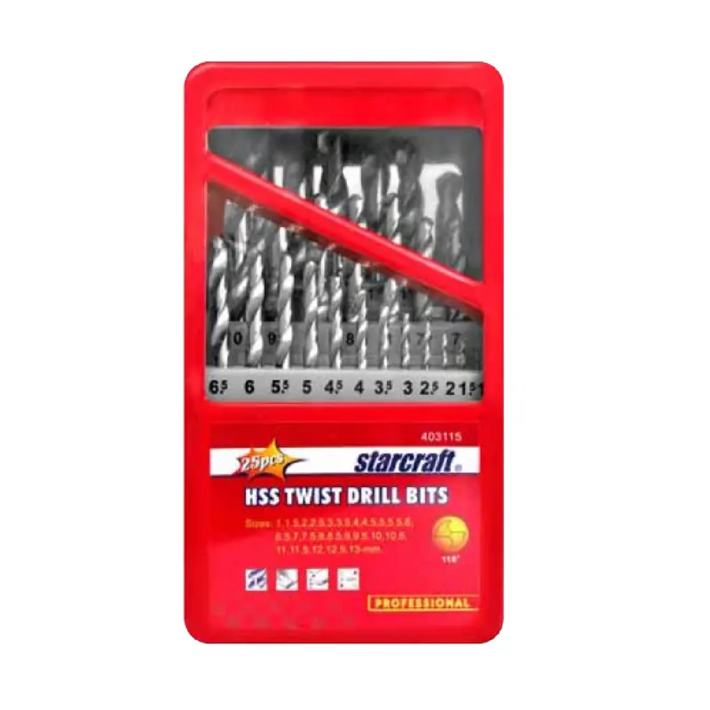 Starcraft 25-Piece HSS Drill Bit Set – Metric Range 1–13mm (Model #403115)