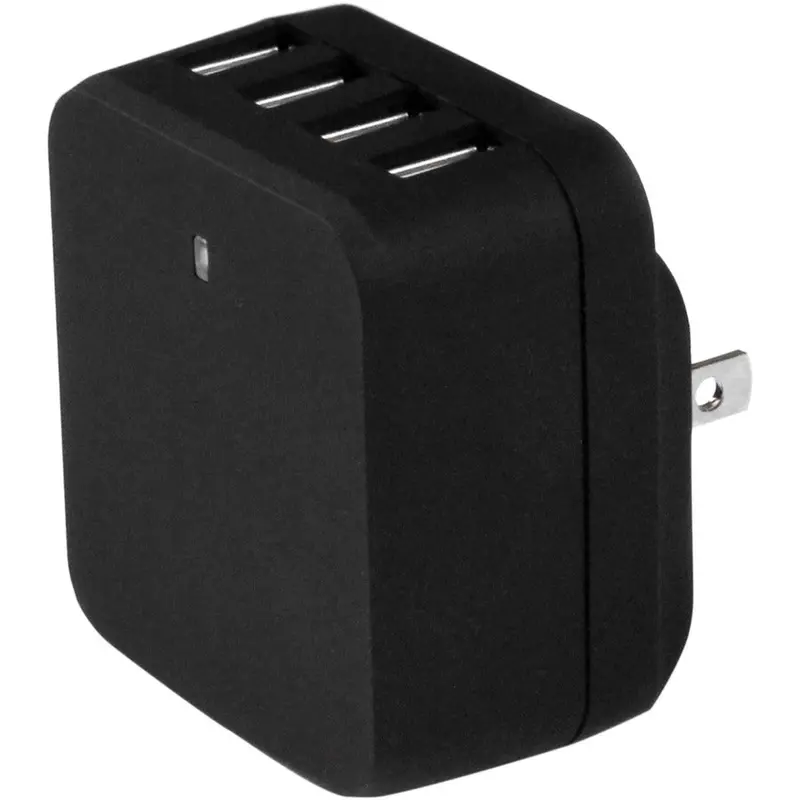 StarTech 4-Port International USB Wall Charger – 34W Travel Adapter