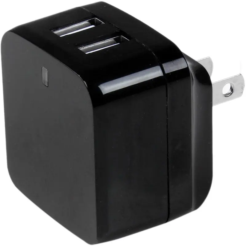 StarTech Dual-USB International Travel Wall Charger — 17W / 3.4A (Black)