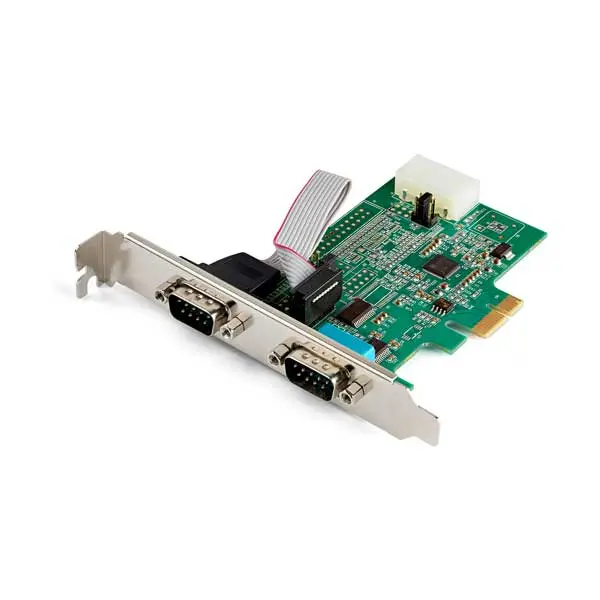StarTech PCIe 2-Port RS232 Serial Adapter Card — High-Performance 16950 UART Chipset
