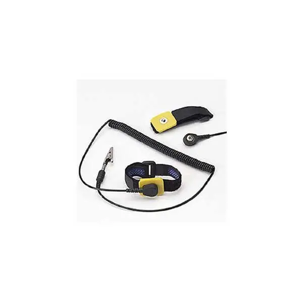 Statico Economy Wrist Strap Kit – Adjustable Grounding Band with 6-Foot Coiled Cord