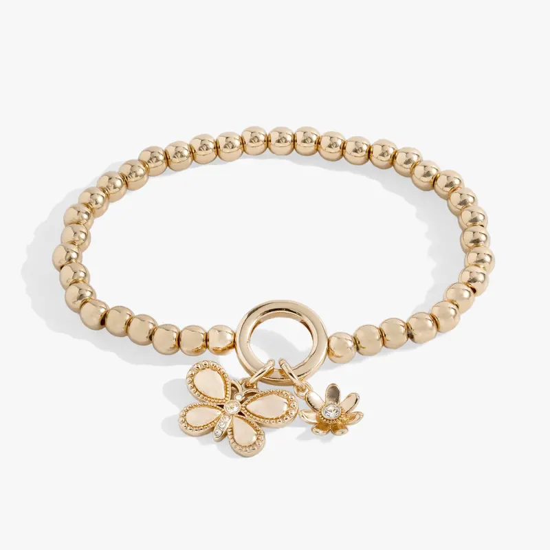 Stretch-Style Butterfly Bracelet with Plush Rounded Details
