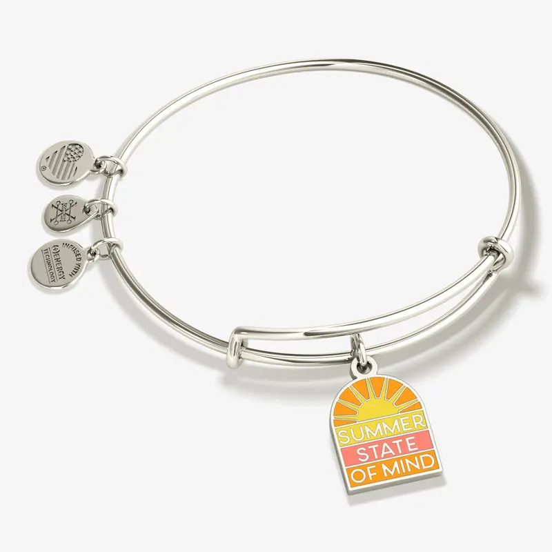 ‘Summer State of Mind’ Charm Bangle – Vacation-Inspired Stackable Bracelet