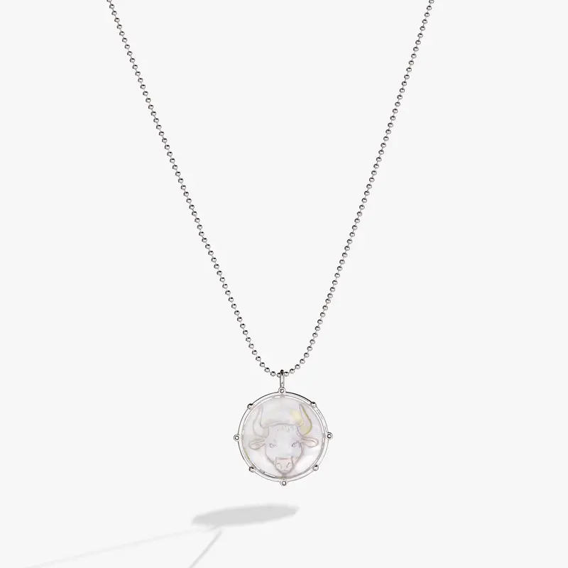 Taurus Zodiac Charm Necklace – Reversible Astrology Pendant