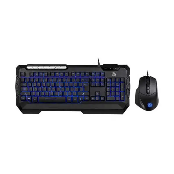 Thermaltake Commander V2 – Wired Gaming Keyboard & Mouse Combo with Dynamic RGB Backlighting