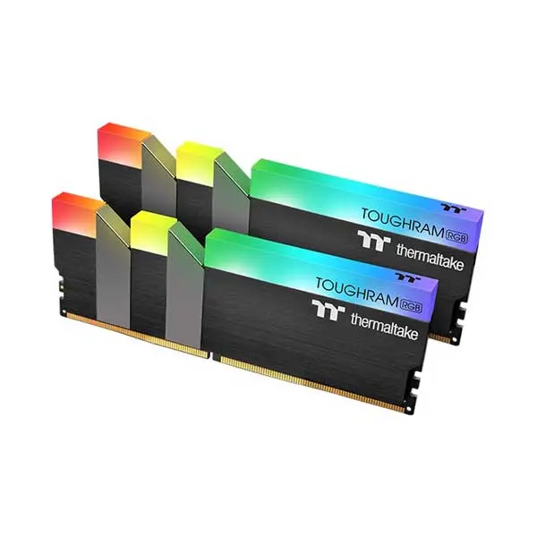 Thermaltake TOUGHRAM RGB DDR4 Memory – 16GB (2×8GB), 3600MHz, CL18, Low-Profile Heatsink