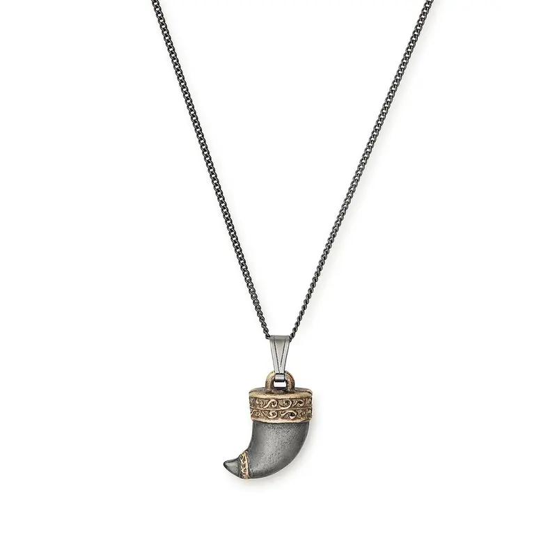 Tiger’s Claw Pendant Necklace – Two-Tone Design