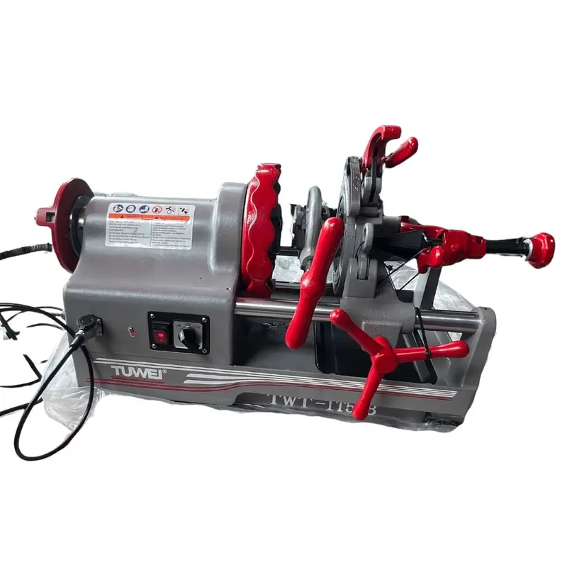 Tuwei TM-TWT-1T50B Pipe Threading Machine – 1/2″ to 2″, 1800W, BSPT Die Set Included