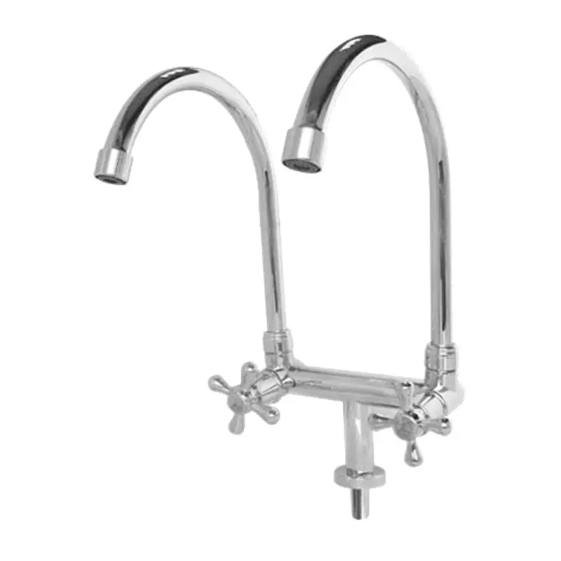 Twin-Spout Cold-Only Sink Tap – Q-Turn Operation | Model SHOWY-3050