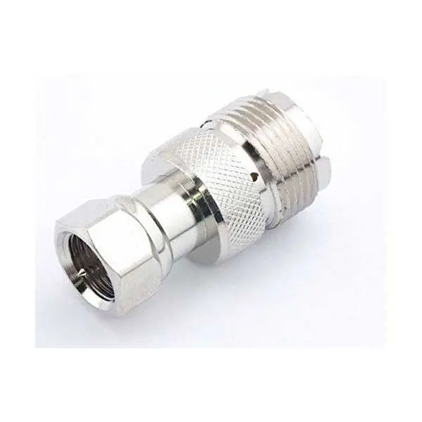 UHF-to-F Adapter: Female UHF to Male F-Type Coaxial Connector