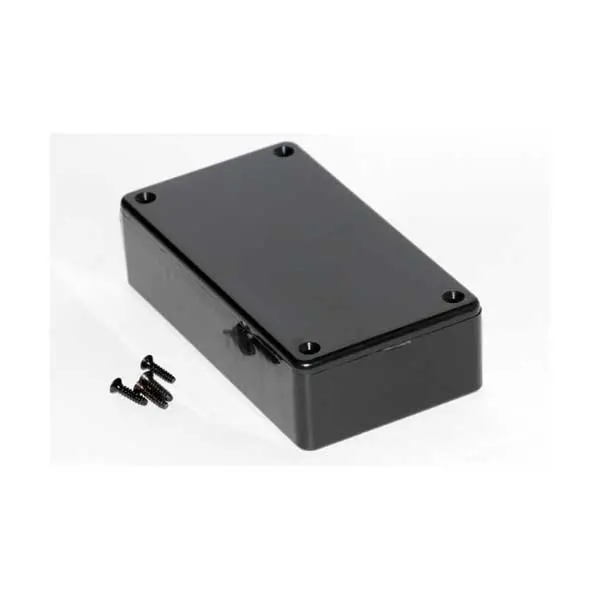 Ultra-Compact Black Plastic Box – 4.4″ × 2.4″ × 1.1″ Space-Saving Enclosure