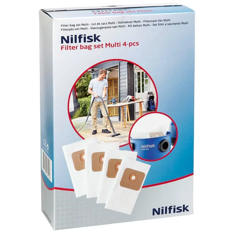 Universal 4-Piece Dust Bag Kit for Multi-20 Vacuum Cleaners (Model: N*107402336)