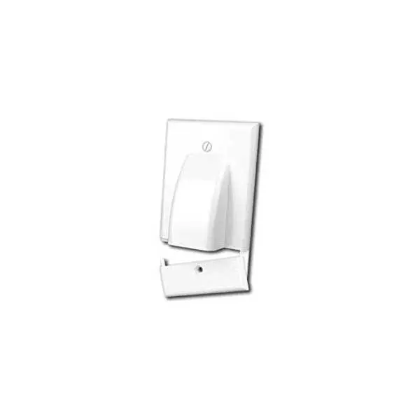Vanco Hinged Single-Gang Bulk Cable Wall Plate – White