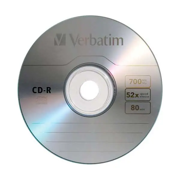 Verbatim 97955 CD-R Discs – 700MB, 52X Speed, Branded Surface, 10-Pack