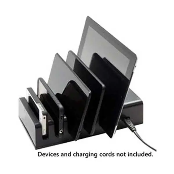 VisionTek 5-Port Smart Charging Station with Individual LED Indicators