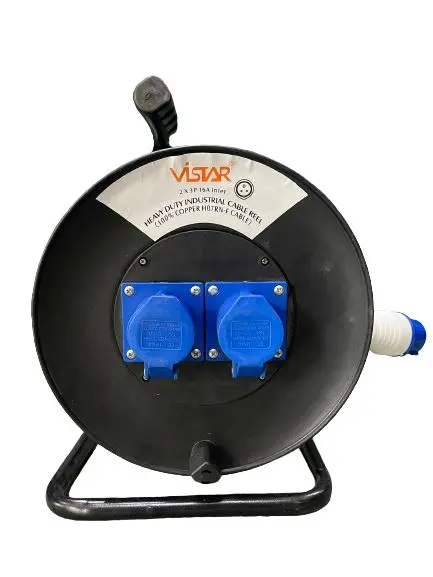 Vistar Industrial Cable Reel — 45-Meter PVC-Rimmed Drum, 220V Rated | ECR-V45M