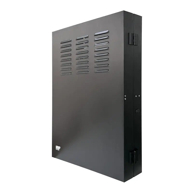 VMP ERVWC-2U20 2U Vertical Wall-Mount Equipment Cabinet – Locking, Black