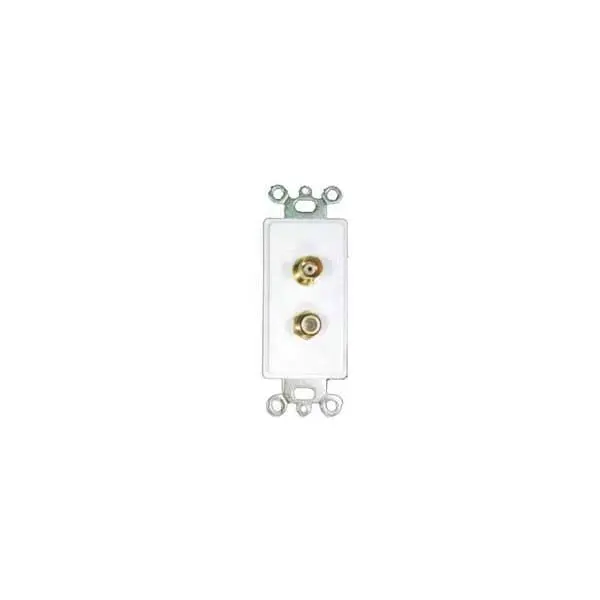 Wall Plate Insert: 1 Gold BNC + F-81 Coaxial Connector