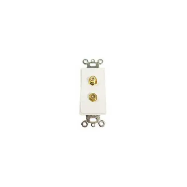 Wall Plate Insert: 1 Gold RCA + F-81 Coaxial Connector