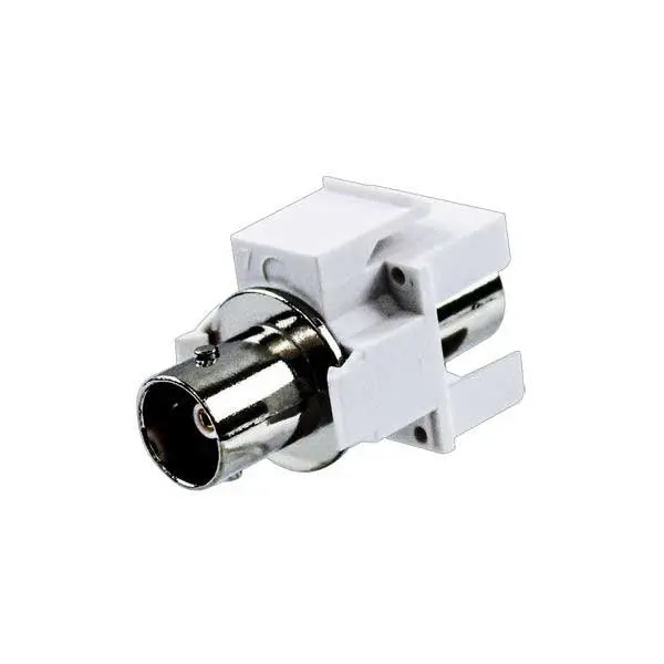 Wavenet White 75-Ohm BNC Feedthrough Keystone Module – Female-to-Female