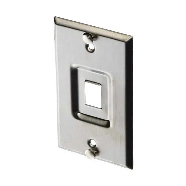 Wavenet WPP01SS Stainless Steel Single-Port Wall Plate – Sleek 1-Gang Design