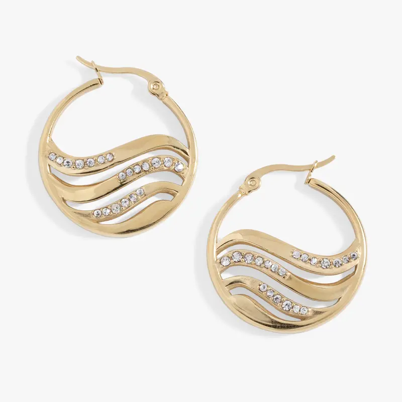 Waves of Transformation Minimalist Hoop Earrings
