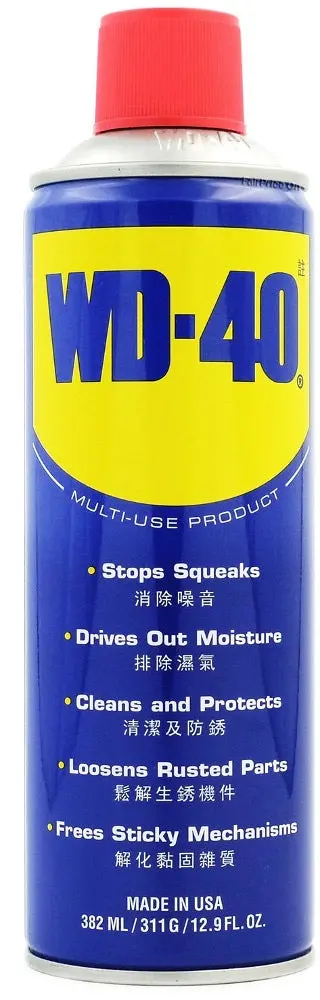 WD-40 Multi-Use Anti-Rust Lubricant Spray – 382ml or 412ml Can (Model WD40-382)