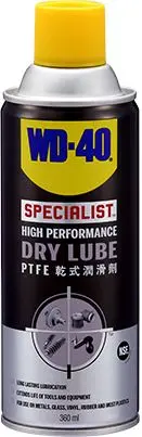 WD-40 Specialist Dry-Film PTFE Lubricant – Low-Dust, High-Performance Spray, 360 mL | WD40-S-DLP