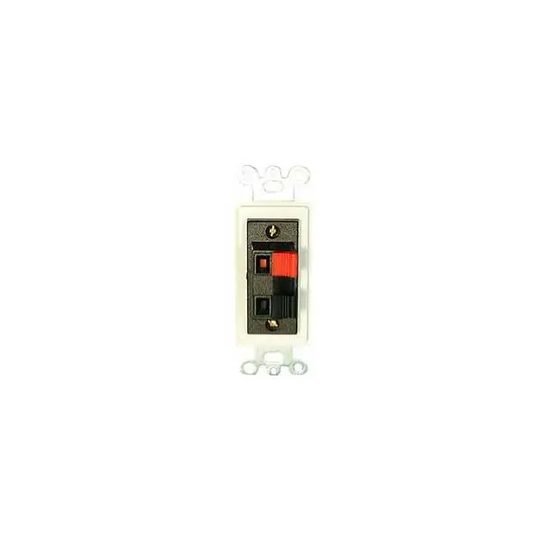 White 2-Position Push-In Speaker Terminal Wall Plate Insert