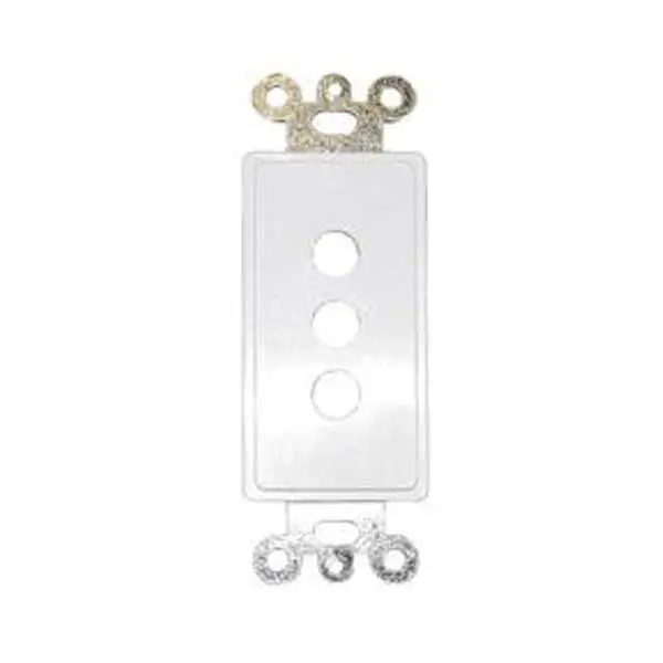 White 3-Hole Custom Wall Plate Insert – Balanced Component Integration