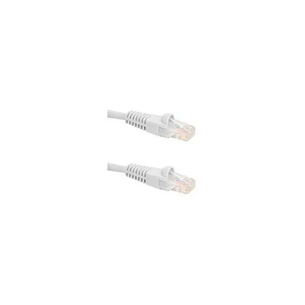 White Cat5e Booted Ethernet Patch Cable – 1 Foot