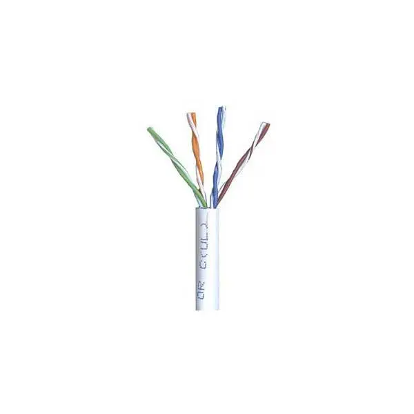 White Cat5e Shielded Ethernet Cable – 24 AWG, 4-Pair, 350 MHz, PVC Jacket, Sold by the Foot